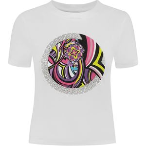 Nikkie T-shirt wit (Maat: 38) - Fotoprint - Halslijn: Ronde hals,