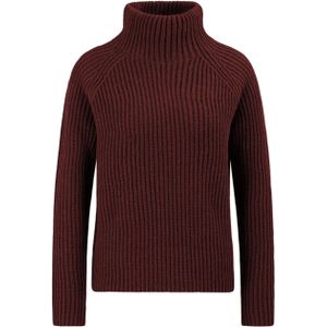 Drykorn Dames coltrui bordeaux (Maat: XL) - Effen - Halslijn: Col,
