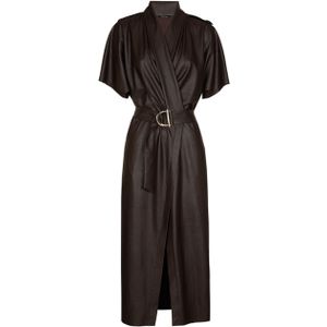 Caroline Biss Dames jurk bruin (Maat: 42) - Effen - Halslijn: V-hals,