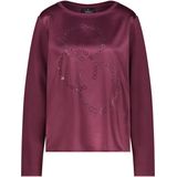 Monari - Blouse - Bordeaux - Zonder Sluiting - Met Glanzende Folieprint