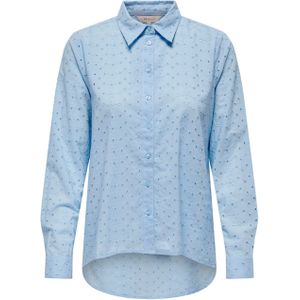 Only Blouse blauw (Maat: L)