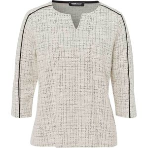 Frank Walder Top ecru (Maat: 46) - Halslijn: V-hals,