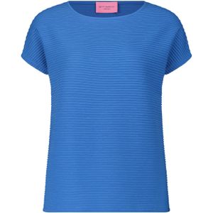 Betty Barclay - So Cosy T-shirt blauw (Maat: 48) - Effen - Halslijn: Ronde hals,