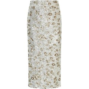 Moss Copenhagen - MSCHMagnolia - Midi Rok - Zilver - Pailletten