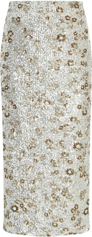 Moss Copenhagen - MSCHMagnolia - Midi Rok - Zilver - Pailletten