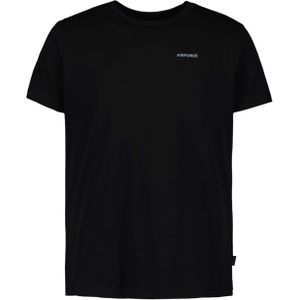 Airforce T-shirt zwart (Maat: 2XL) - Tekst - Halslijn: Ronde hals,