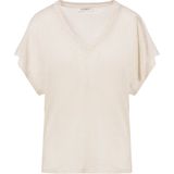 Beaumont - T-shirt - Beige - Glitter - V-hals