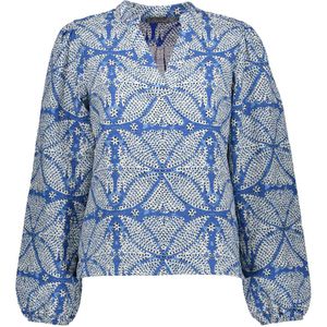 Geisha Blouse blauw (Maat: L) - Halslijn: V-hals,