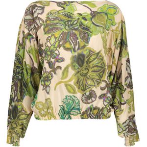 Geisha - Top - Groen - Bloemenprint