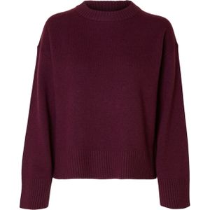 SELECTED - SLFCILLE - Trui - Aubergine - Knitwear - Lange Mouw