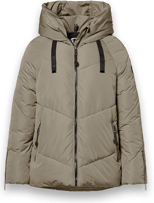 District - BANFF - Damesjas - Light Olive - Waterafstotend Pufferjack