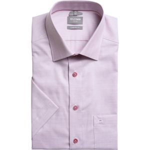 Olymp Comfort Fit Luxor Overhemd korte mouw roze (Maat: 42) - Effen