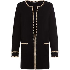 Olsen Dames vest zwart (Maat: 36) - Effen - Halslijn: Ronde hals,