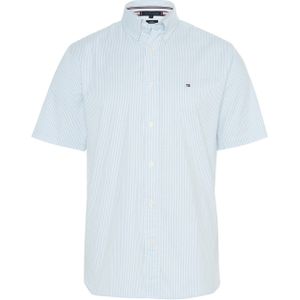 Tommy Hilfiger Overhemd korte mouw blauw (Maat: XL) - Streep