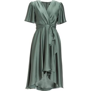 Swing - Cocktailjurk - Groen - Effen - V-hals