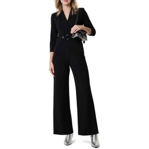 Rinascimento Jumpsuit zwart (Maat: S) - Effen - Halslijn: V-hals,