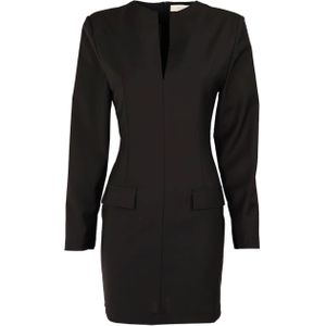 March23 Dames jurk zwart (Maat: 42) - Effen - Halslijn: V-hals,