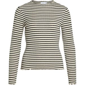 Vila Longsleeve ecru (Maat: L) - Streep - Halslijn: Ronde hals,