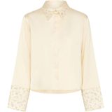 Karen By Simonsen - Blouse - Ecru - Glitter - Polokraag