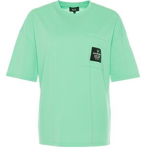 Alix The Label T-shirt groen (Maat: XL) - Tekst - Halslijn: Ronde hals,