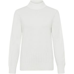 Olsen Dames trui ecru (Maat: 36) - Effen - Halslijn: Opstaande kraag,