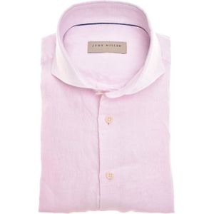 John Miller Overhemd lange mouw roze (Maat: 42) - Effen
