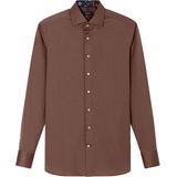 OLYMP - SIGNATURE - Overhemd - Bruin - Tailored Fit - Kentkraag