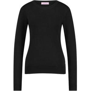 Studio Anneloes Dames trui zwart (Maat: XS) - Effen - Halslijn: Ronde hals,
