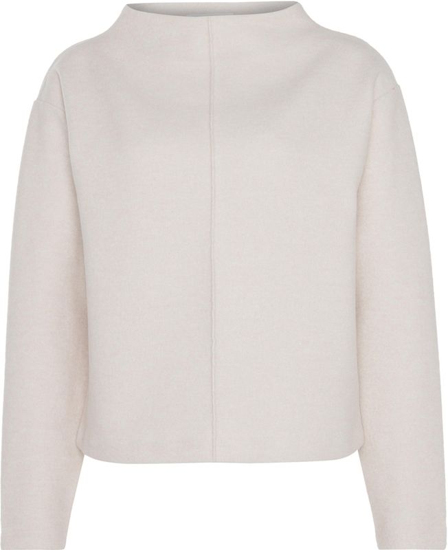 OPUS Dames trui beige (Maat: 36) - Effen - Halslijn: Opstaande kraag,