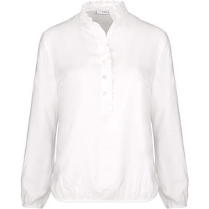 Bianca - Dames Blouse - Ecru - Effen - Halslijn: Ronde Hals