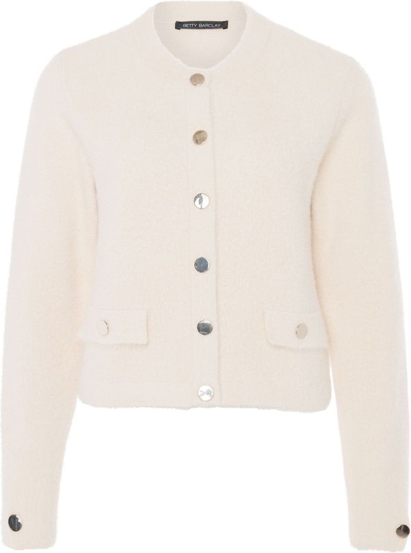 Betty Barclay - Cardigan - Beige - Gebreid - Knoopsluiting - Ronde Halslijn