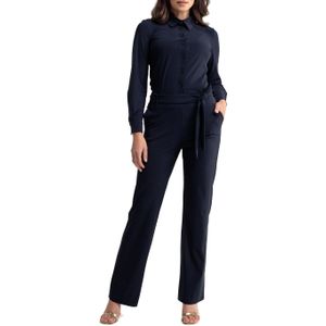 Studio Anneloes Angel LS jumpsuit blauw (Maat: S) - Halslijn: Polokraag,