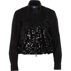 LUISA CERANO Dames jas zwart (Maat: 38) - Glitter