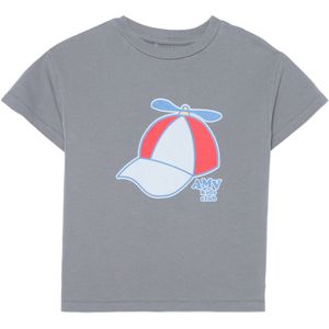 American Vintage T-shirt grijs (Maat: 134) - Fotoprint - Halslijn: Ronde hals,