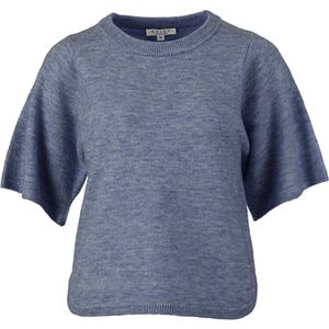 Enjoy Dames trui blauw (Maat: S) - Effen - Halslijn: Ronde hals,