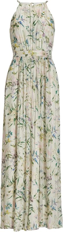 SWING - Avondjurk - Blauw - Maxi - Mouwloos - Bloemenprint