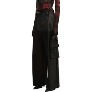 1/OFF Paris Patchwork Eyelets broek zwart (Maat: L)