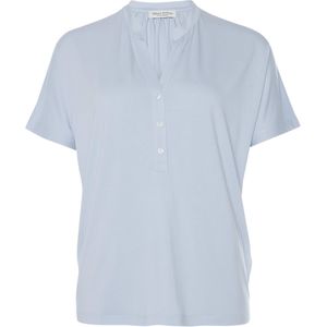 Marc O’Polo T-shirt blauw (Maat: S) - Effen - Halslijn: V-hals,