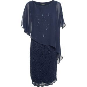 SWING - Jurk - Navy - Met Onderjurk, Ritszakken, Pailletten, Kant