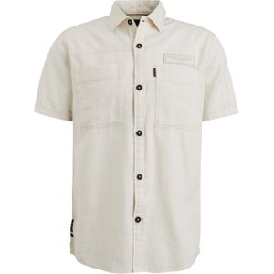 PME Legend Overhemd korte mouw ecru (Maat: XL) - Effen