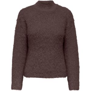 Only - Lulu Highneck Knit - Trui - Donkerbruin - Dames