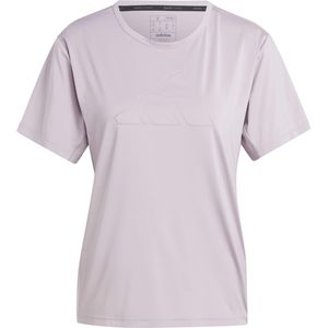 Adidas T-shirt paars (Maat: XL) - Effen - Halslijn: Ronde hals,