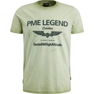 PME Legend T-shirt groen (Maat: M) - Tekst - Halslijn: Ronde hals,