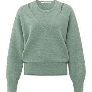 YAYA Sweater groen (Maat: S) - Effen