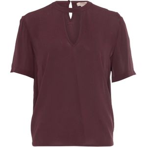 Twinset Blouse bordeaux (Maat: 38) - Effen - Halslijn: Ronde hals,
