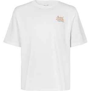 Samsøe Samsøe T-shirt wit (Maat: L) - Fotoprint - Halslijn: Ronde hals,