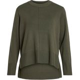 Vila - Viostria O-neck Knit Top - Trui - Deep Depths - Dames