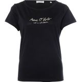 Marc O’Polo T-shirt zwart (Maat: M) - Logo - Halslijn: Ronde hals,