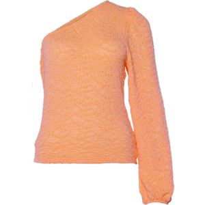 Refined Department Top oranje (Maat: M) - Effen - Halslijn: One shoulder,