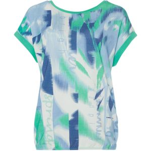 Barbara Lebek T-shirt groen (Maat: 42) - Halslijn: Ronde hals,